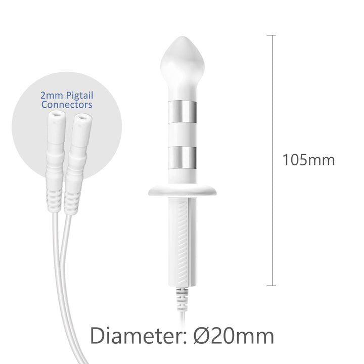 iStim Probe for Kegel Exercise, Pelvic Floor Electrical Muscle Stimulation, Incontinence - Compatible with TENS/EMS Approved… (Anal)