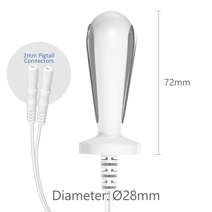 iStim Probe for Kegel Exercise, Pelvic Floor Electrical Muscle Stimulation, Incontinence - Compatible with TENS/EMS Approved… (Vaginal)