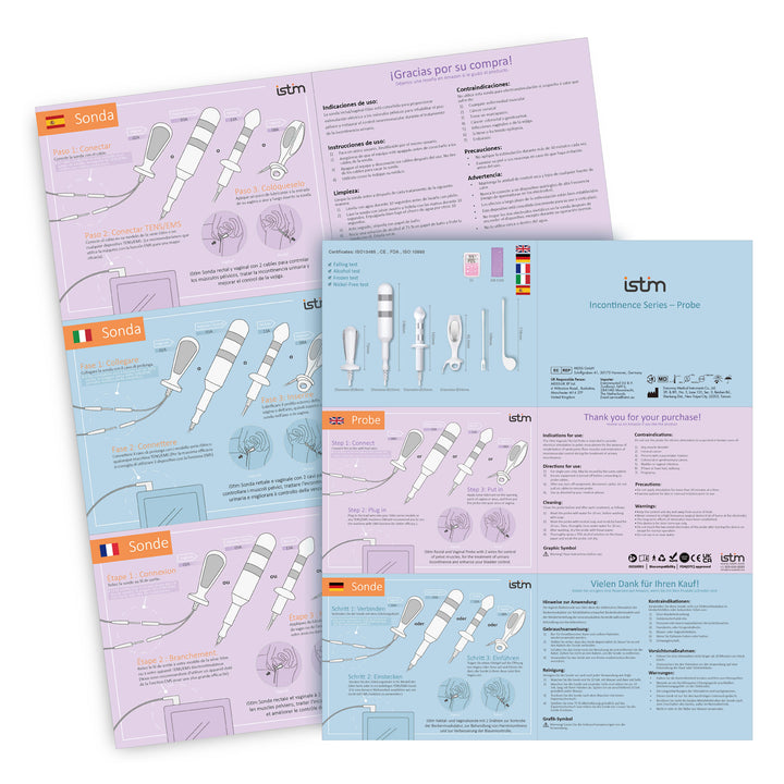 iStim Probe for Kegel Exercise, Pelvic Floor Electrical Muscle Stimulation, Incontinence - Compatible with TENS/EMS Approved… (Vaginal)